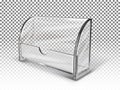 Plastic transparent business card holder, stand for advertising, booklets.